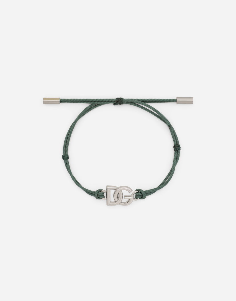 Гривна Dolce & Gabbana Cord Bracelet With Logo Зелено | WBP5L1W1111V0153