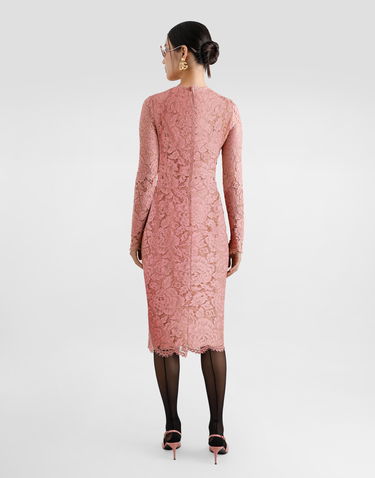 Pокля Dolce & Gabbana Dolce & Gabbana Floral Cordonetto Lace Sheath Dress Розово | F6M0DTHLM7LF0473, 2