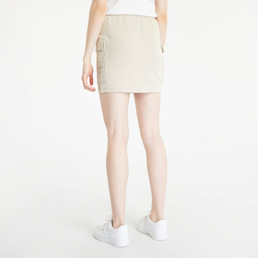 Пола CALVIN KLEIN JEANS Embroidered Monologo Straight Skirt Бежово | J20J220790 ACI, 1