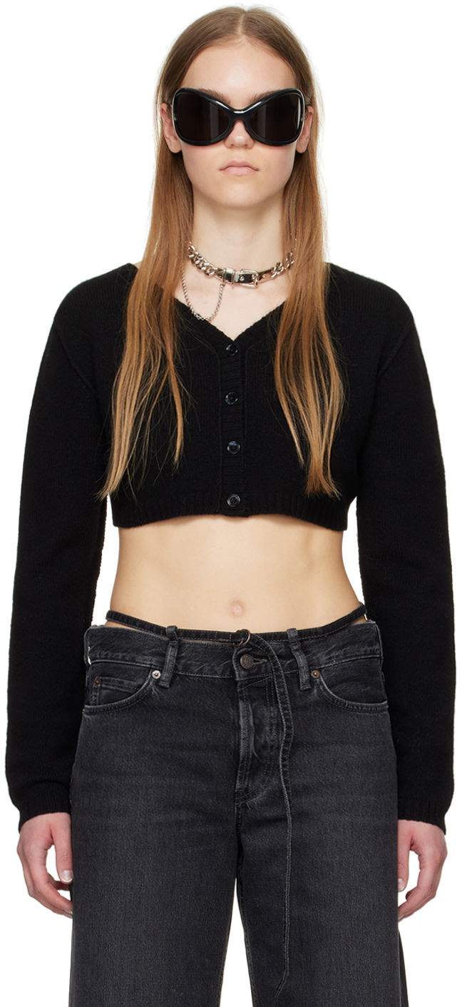 Пуловер Acne Studios Cropped Cardigan Черно | A60491-