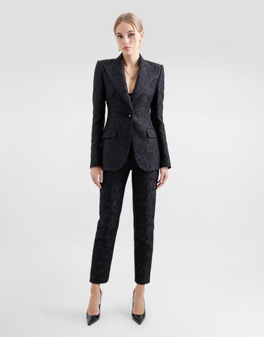 Панталони Dolce & Gabbana Dolce & Gabbana Tailored Quilted Floral Jacquard Pants Черно | FTAM2THJMQKN0000, 1