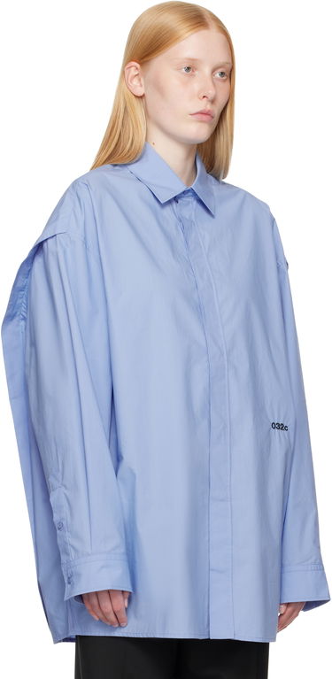 Риза 032C 032c Oversized 'Please Steam' Shirt Синьо | S25-URW-1309-300-W, 1