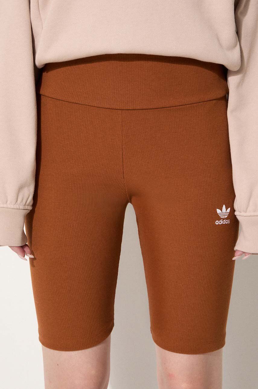 Клинове adidas Originals High Waist Bike Shorts Кафяво | IL9621, 0