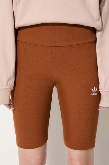Клинове adidas Originals High Waist Bike Shorts Кафяво | IL9621, 0