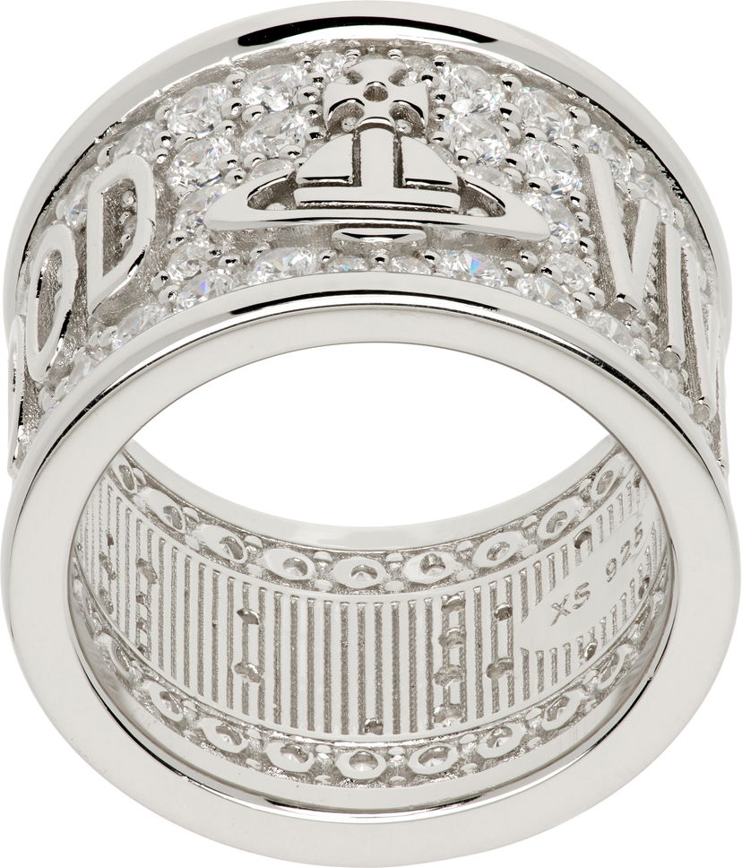 Пръстен Vivienne Westwood Portsea Orb Logo Crystal-Embellished Band Ring Металик | 6404018J-01P102-