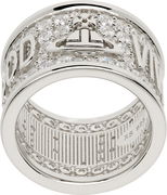 Portsea Orb Logo Crystal-Embellished Band Ring