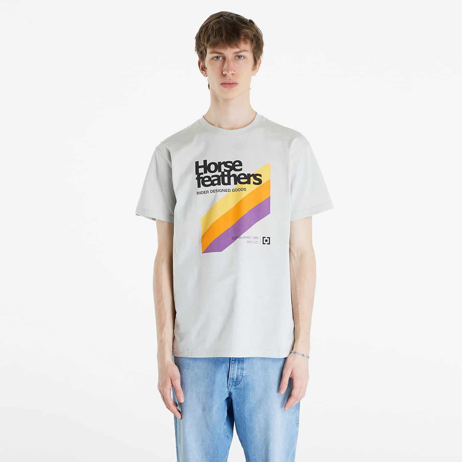 Тениска Horsefeathers VHS T-Shirt Cement Сиво | SM1339B, 0