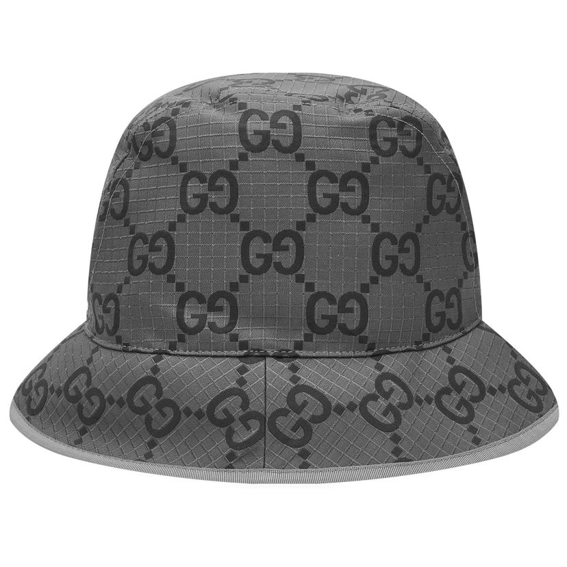 Шапка Gucci GG Ripstop Bucket Hat Сиво | 768378-4HA5N-1161