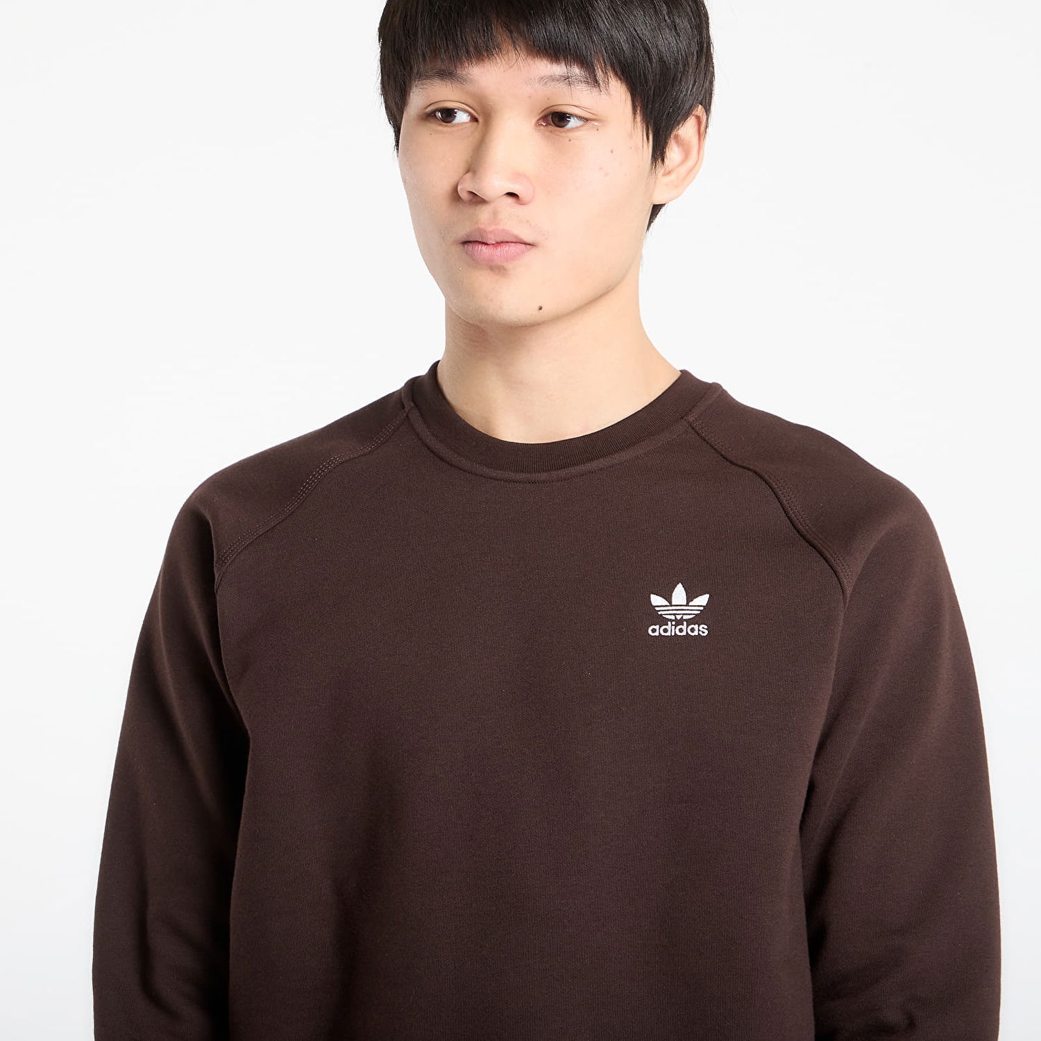 Суитчър adidas Originals Raglan Sleeve Sweatshirt Ess Crew Кафяво | KE1141, 1