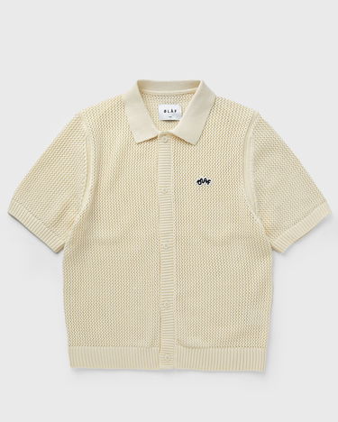 Поло тениска ØLÅF Knit Polo Shirt Бежово | M210701-LIGHTBUTTERMILK, 1