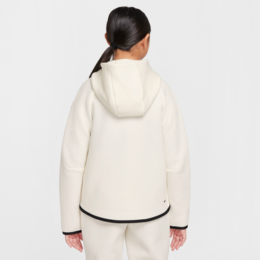 Суитчър Nike Girls' Sportswear Tech Fleece Full-Zip Hoodie Бяло | HV8695-133, 3