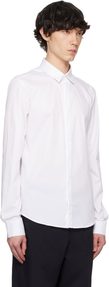 Риза WOOYOUNGMI WOOYOUNGMI Concealed Button Shirt Бяло | W251DS01, 1