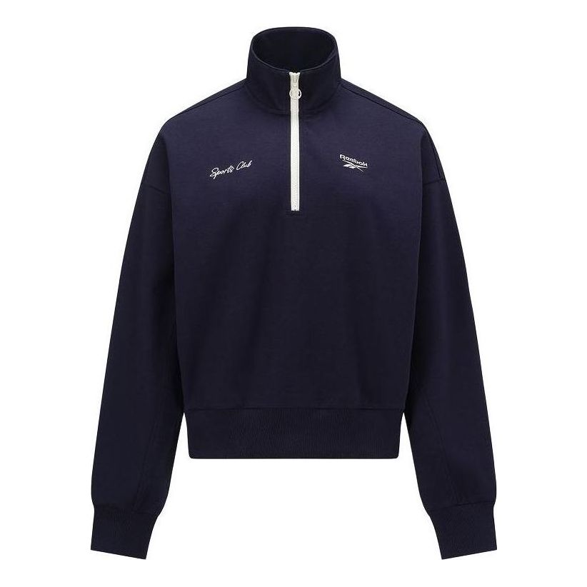 Суитчър Reebok Sports Club Quarter-Zip Sweatshirt Тъмно синьо | 24SRC304WGN2, 0