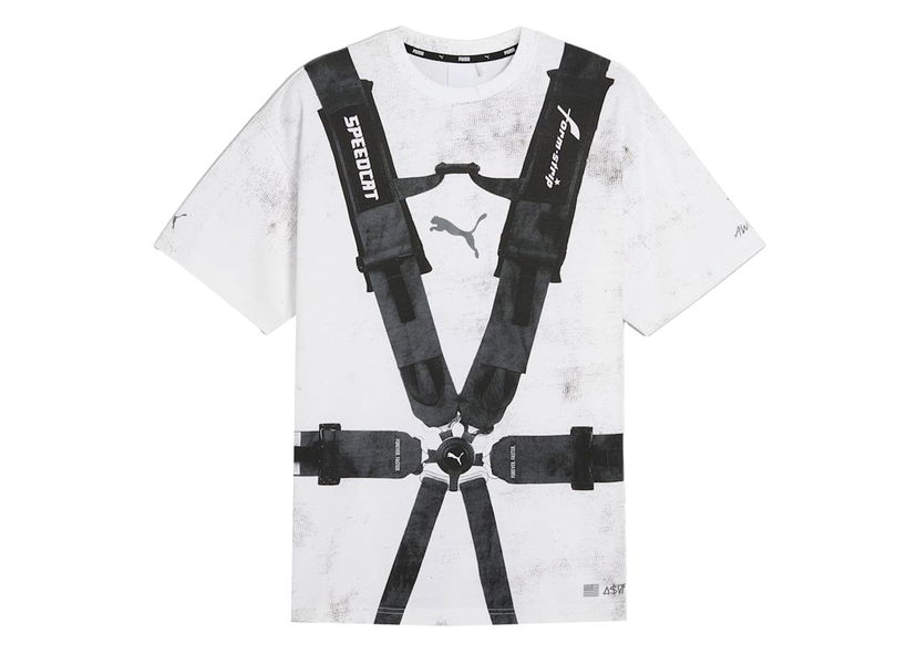 Тениска Puma x A$AP Rocky Seatbelt Tee White/Black Бяло | 631040_01