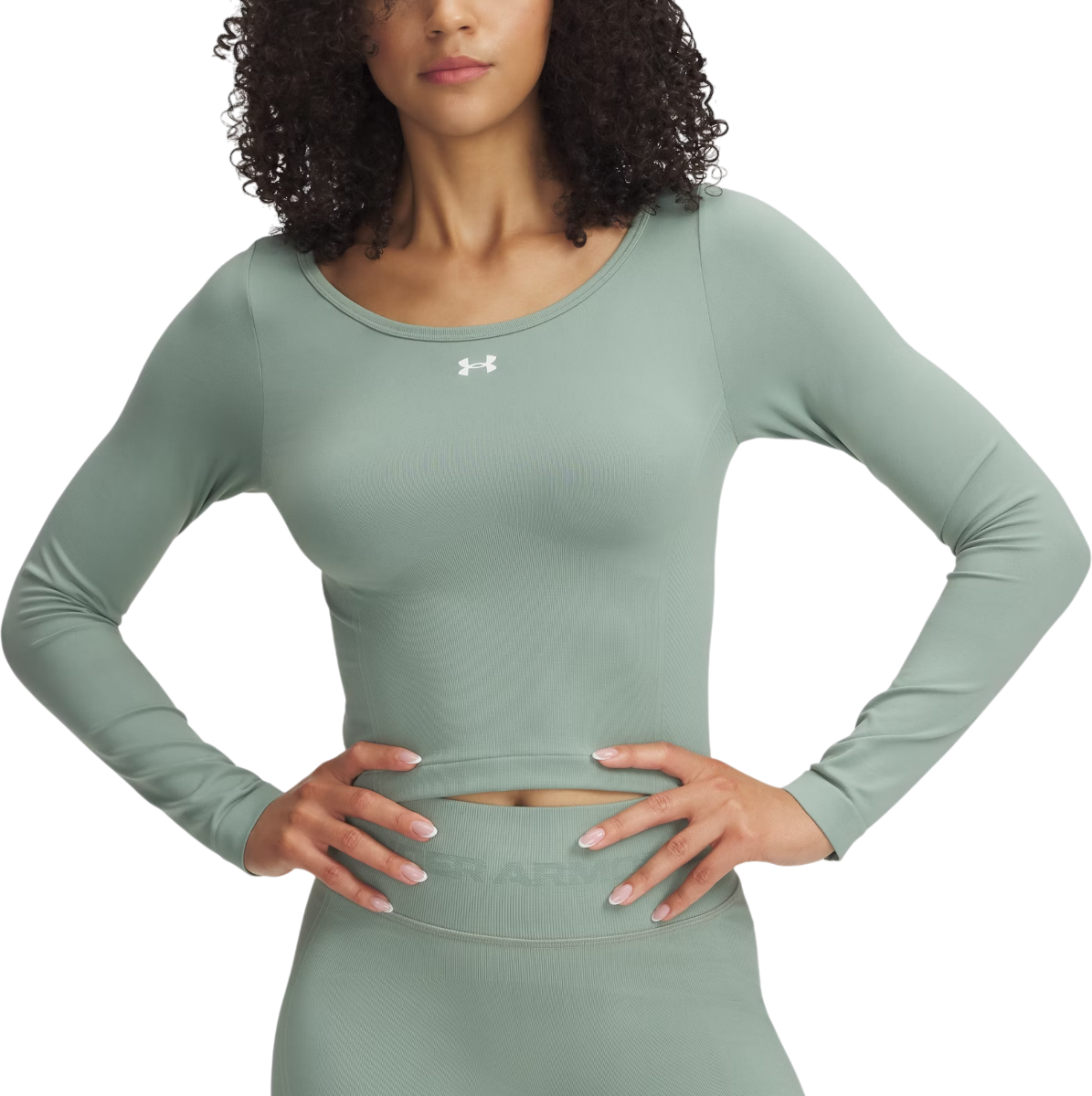 Съкратен топ Under Armour Under Armour UA Train Seamless Long Sleeve T-Shirt Зелено | 1379150-348, 0