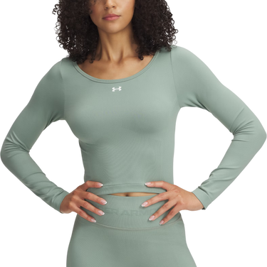 Съкратен топ Under Armour Under Armour UA Train Seamless Long Sleeve T-Shirt Зелено | 1379150-348, 0