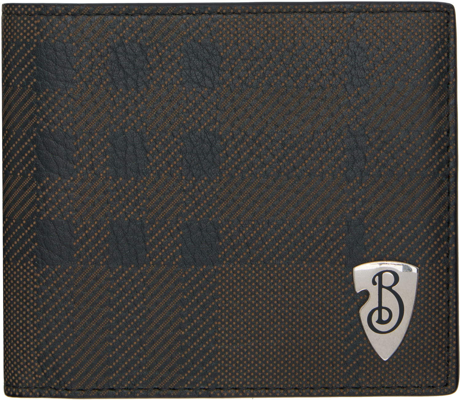 Портфейл Burberry Bifold Textured Wallet with Metal Logo Черно | 8102927, 0