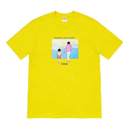 Тениска Supreme Heaven and Earth Graphic Tee Жълто | SUP-FW19-196, 0