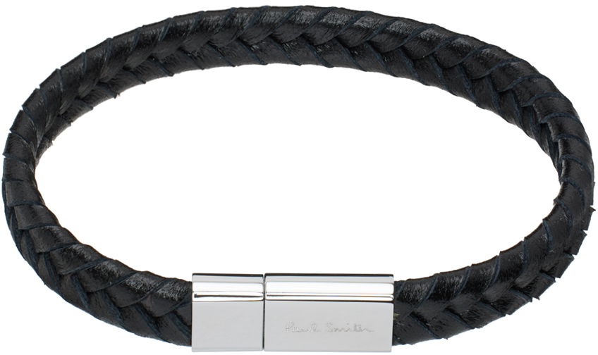 Гривна Paul Smith Paul Smith Braided Leather Bracelet Черно | M1A-BRAC-MTWO-79-0, 0