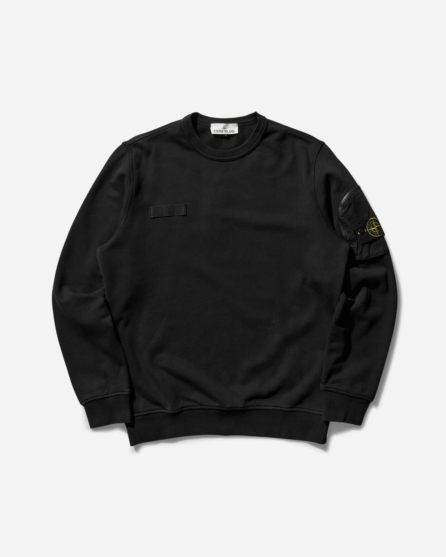 Суитчър Stone Island Crewneck Sweatshirt with Arm Pocket Черно | K1S15-610003-S0123 V0029, 0