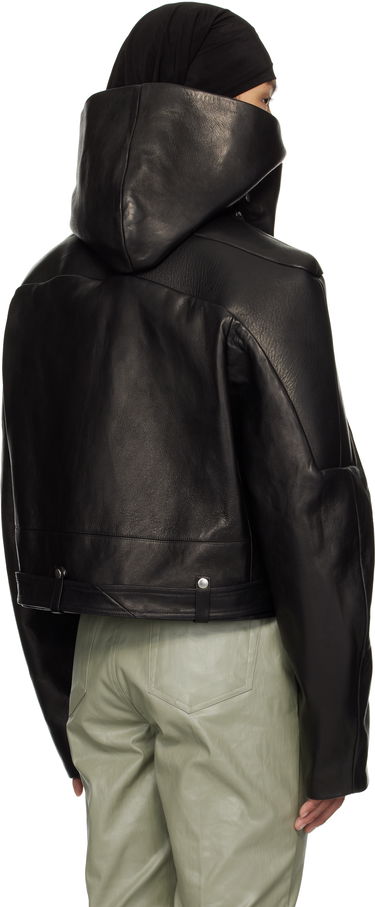 Яке Rick Owens Rick Owens Hollywood Hooded Stooges Leather Jacket Черно | RR01E5703 LNV, 2