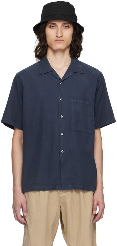 Риза Universal Works Universal Works Camp II Shirt Тъмно синьо | 30269, 0