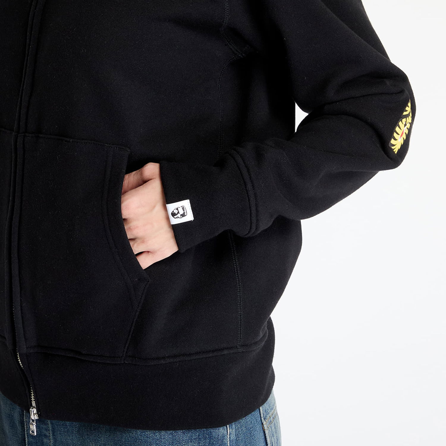 Суитчър BAPE A BATHING APE 2nd Shark Full Zip Hoodie Черно | 001ZPK701006M BLK, 1