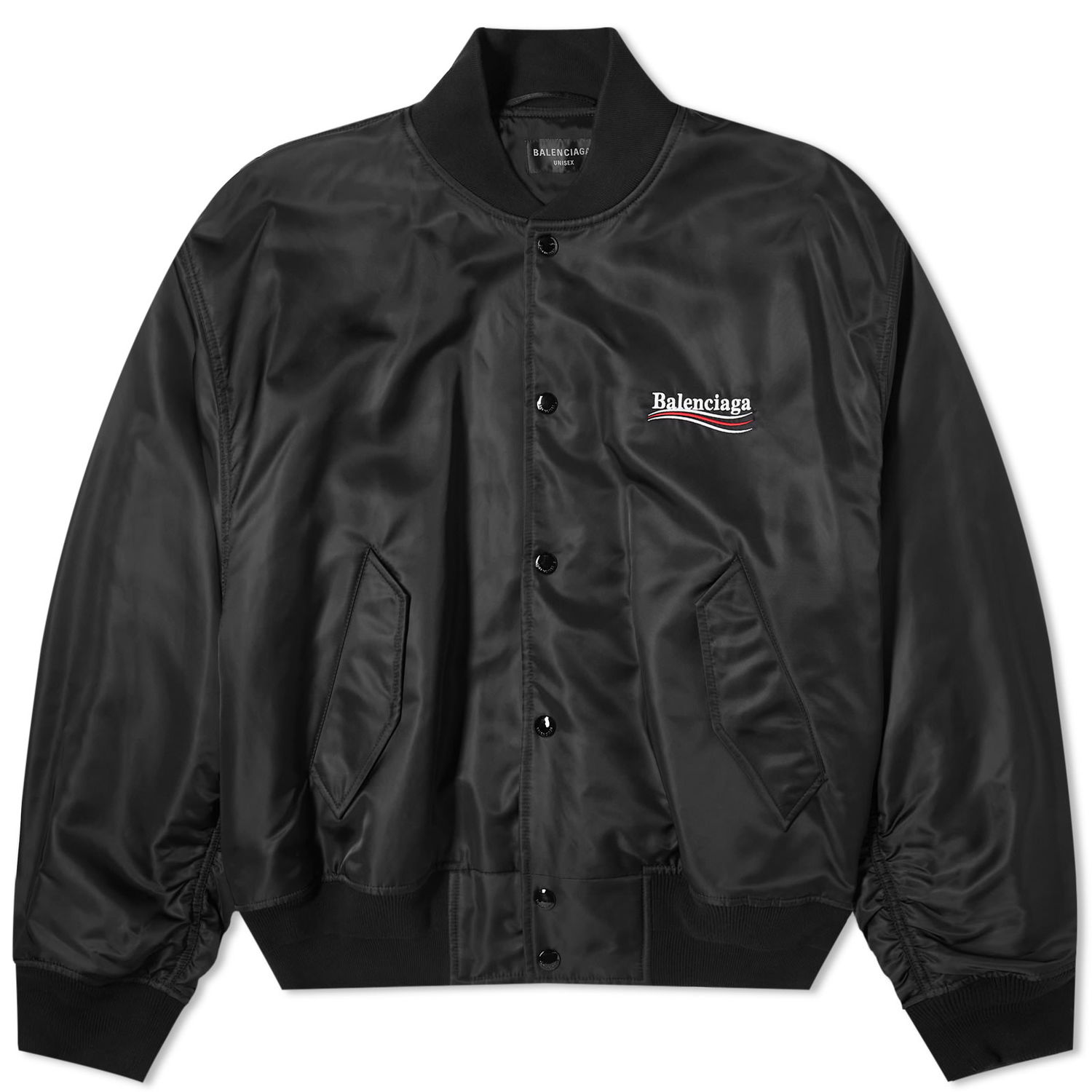 Яке бомбър Balenciaga Political Campaign Oversized Bomber Jacket Черно | 763434-TNO27-1000, 0