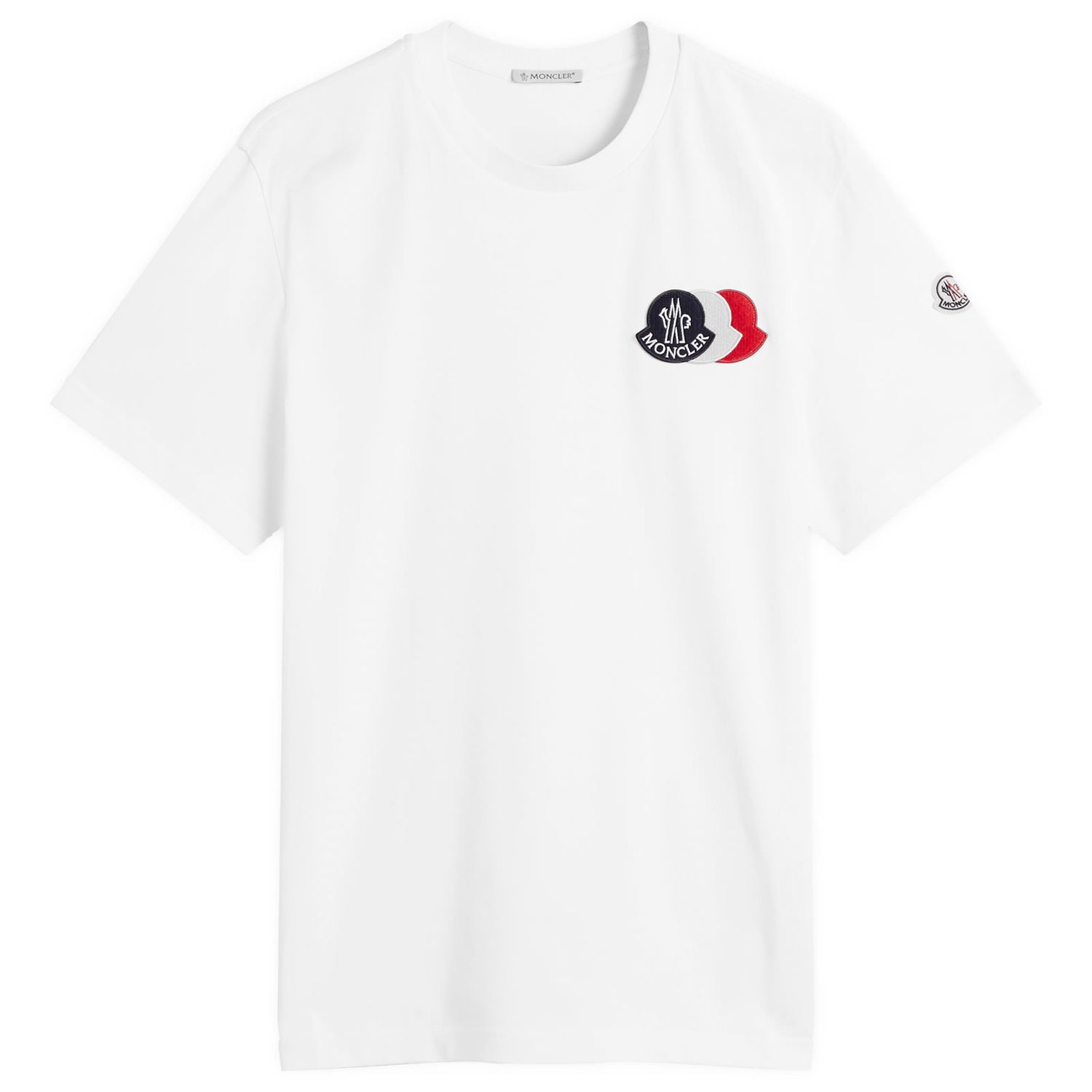 Тениска Moncler Moncler Triple Logo Heavy Cotton T-Shirt, Size Large Бяло | 8C000-56-89AUG-034, 0