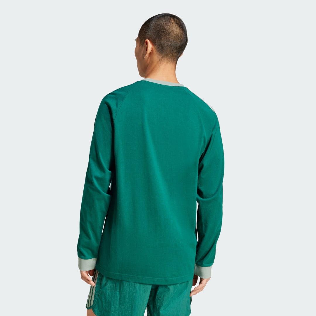 Фланелка adidas Performance Classics 3-Stripes Long Sleeve Tee Зелено | JD0540, 1