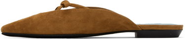 Облекло BY FAR BY FAR Finn Suede Leather Mules Кафяво | 23FWFNNFLTNU, 2