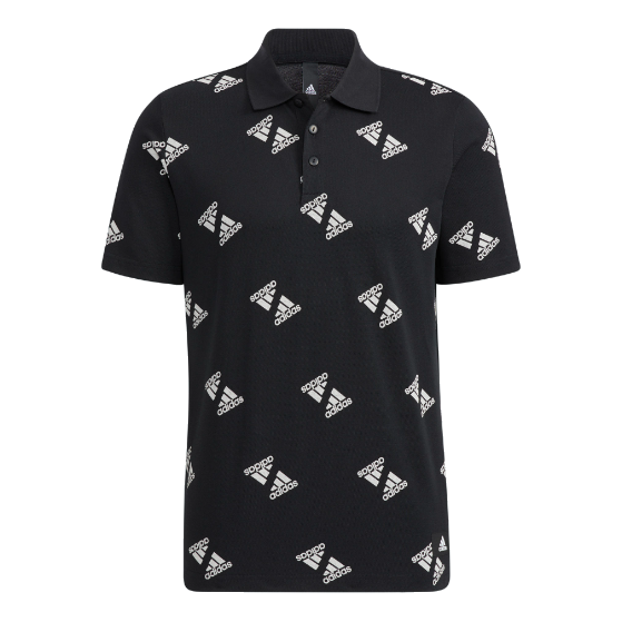 Поло тениска adidas Originals Field Issue BP2 All-Over-Print Polo Черно | HE7432