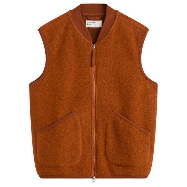 Universal Works Wool Fleece Zip Vest