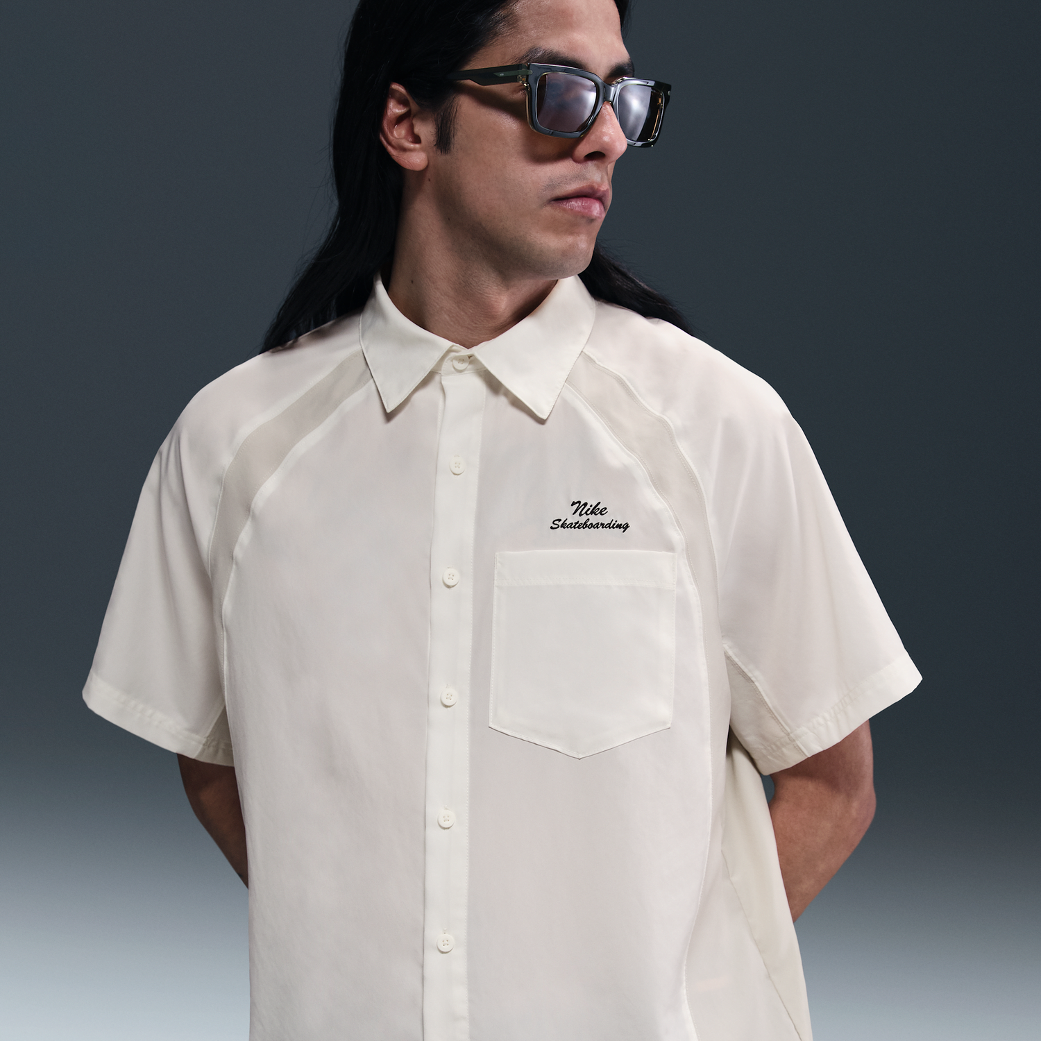 Риза Nike SB Nike SB Dri-FIT Woven Short Sleeve Bowling Shirt Бяло | HJ2958-133, 0