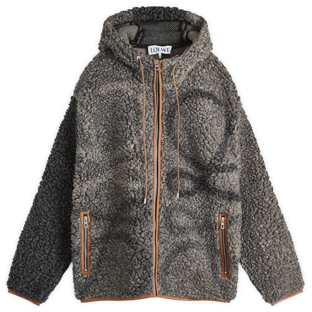 Jacquard Fleece Hooded Jacket