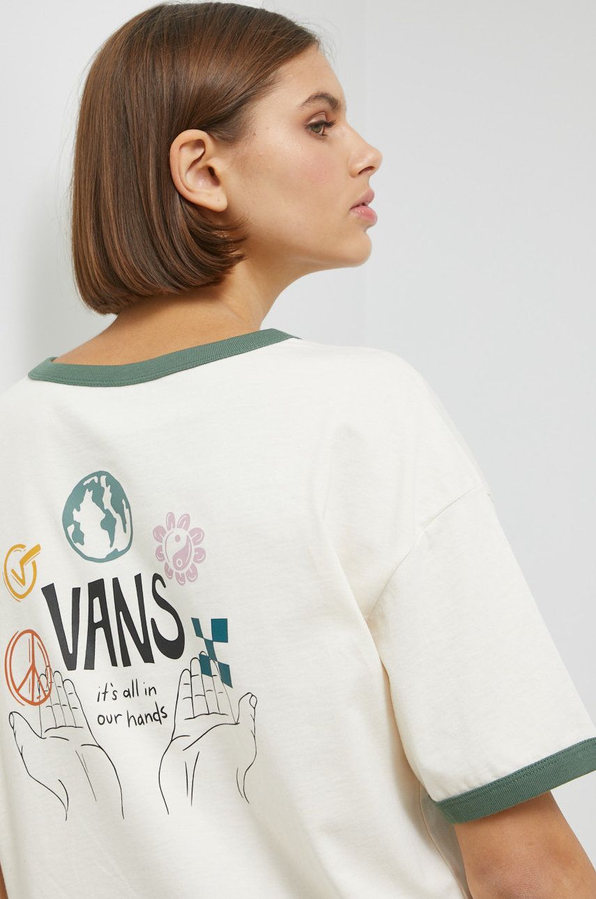Тениска Vans Cotton T-Shirt Бежово | VN0A7RN77VJ1, 1