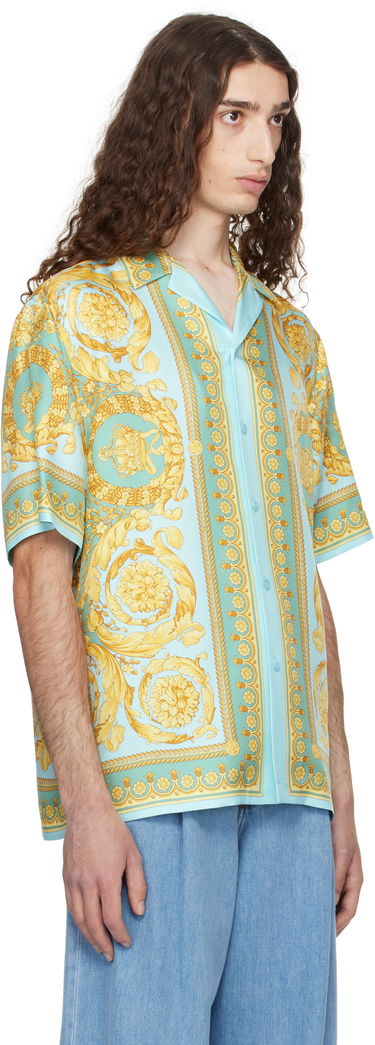 Риза Versace Versace Barocco Silk Shirt Лилаво | 1003926_1A13557, 4