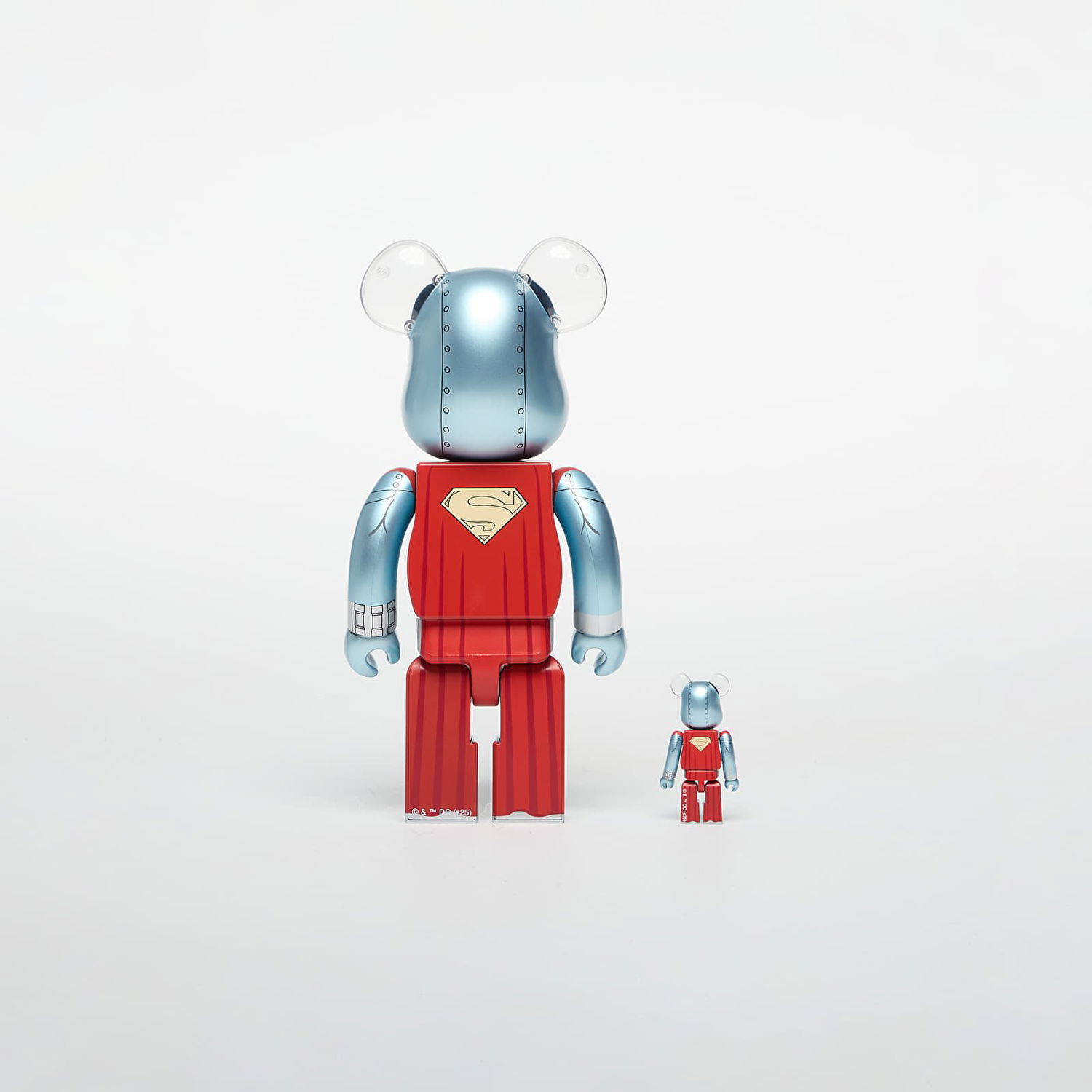 Колекционерско Medicom Toy BE@RBRICK Steel Figure 100% & 400% Set Металик | 4530956619033, 1
