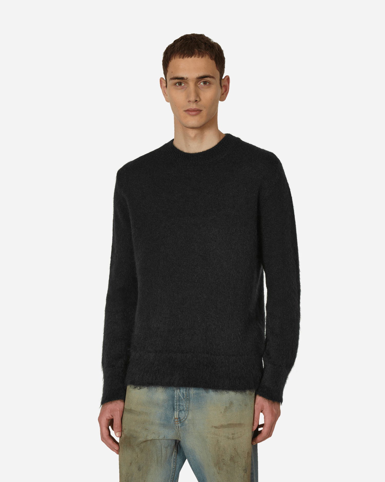 Пуловер Off-White Mohair Arrow Knit Crewneck Sweater Черно | OMHE170F23KNI001 1061, 1