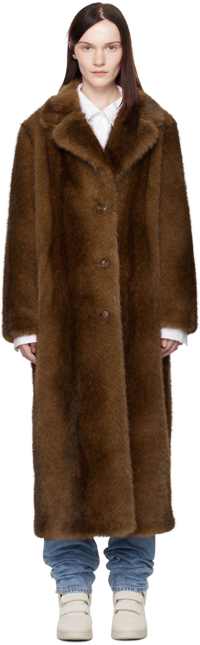 Палта STAND STUDIO Nora Faux-Fur Coat Кафяво | 66410-9019