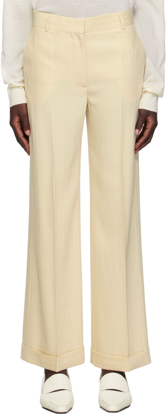 Панталони TOTEME TOTEME Tailored Wide Leg Trousers Бежово | 233-2039-266, 0