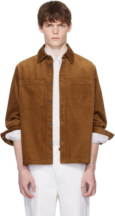 Риза A.P.C. A.P.C. Leon Corduroy Overshirt Кафяво | COHHO-H32019, 0