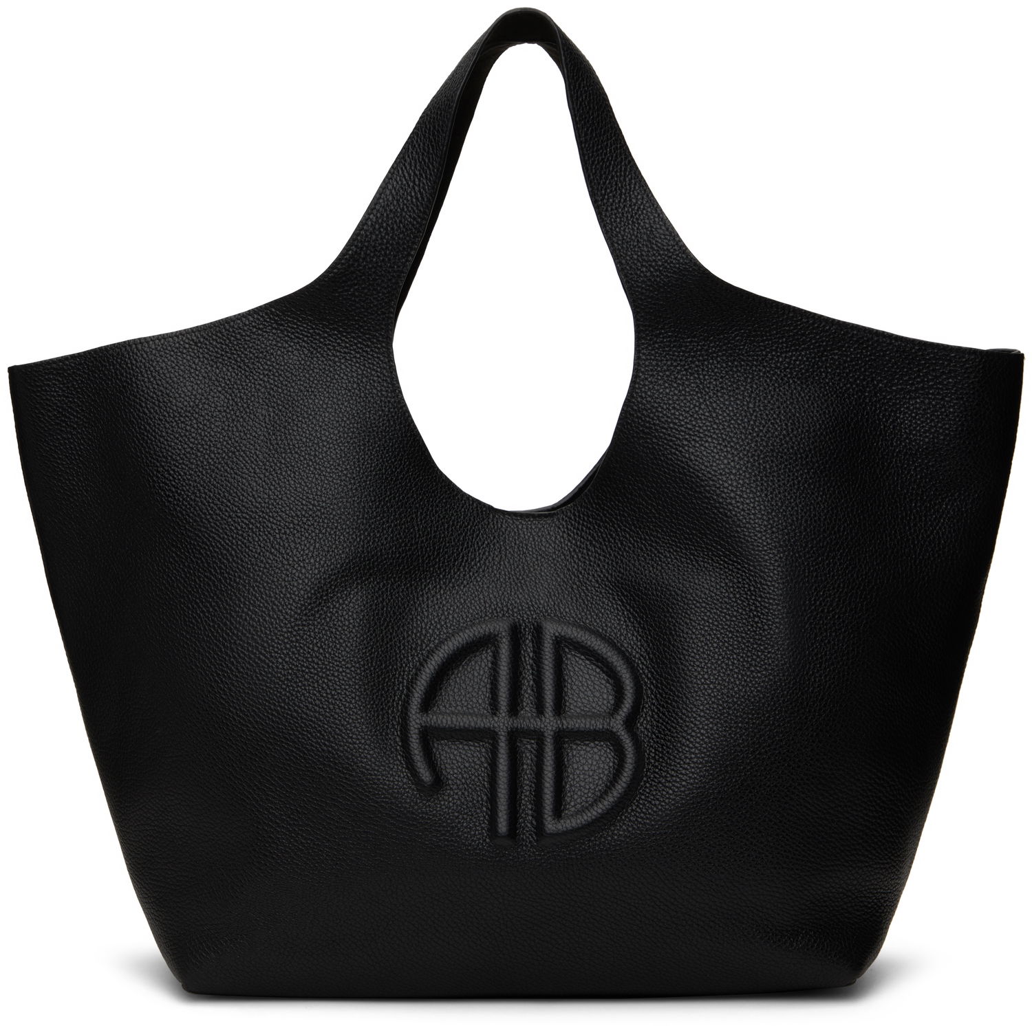 Голяма пазарска чанта Anine Bing Leather Tote Bag Черно | A-13-10364-000, 0