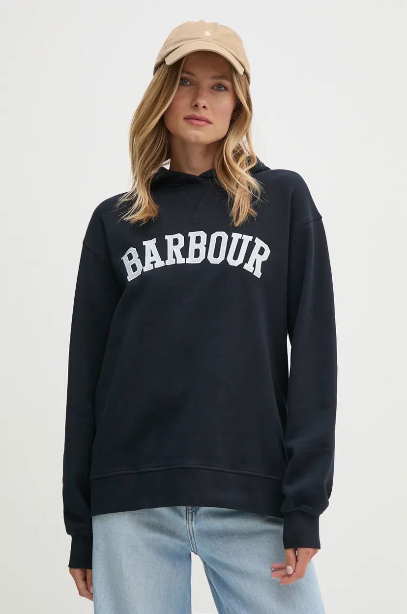 Суитчър Barbour Hoodie With Applique Синьо | LOL0592