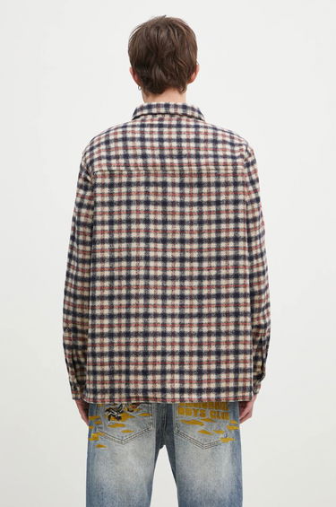 Риза BILLIONAIRE BOYS CLUB Men's Regular Fit Embroidered Checked Shirt Синьо | B24429, 2