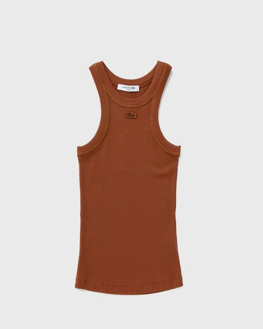 Потник Lacoste Brown Slim Fit Ribbed Tank Top Кафяво | TF2558-SHI, 0