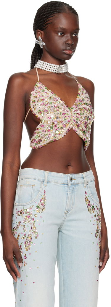Потник Blumarine Blumarine Embellished Halter Top Многоцветен | P422C265A, 1