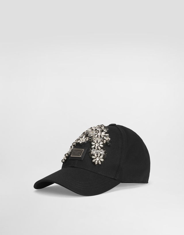 Dolce & Gabbana Cotton Drill Crystal-Embellished Baseball Hat