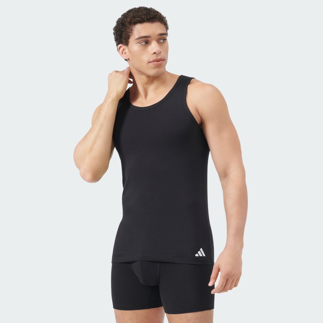 Потник adidas Performance Active Flex Cotton Tank Top 2-Pack Черно | JK4019, 0