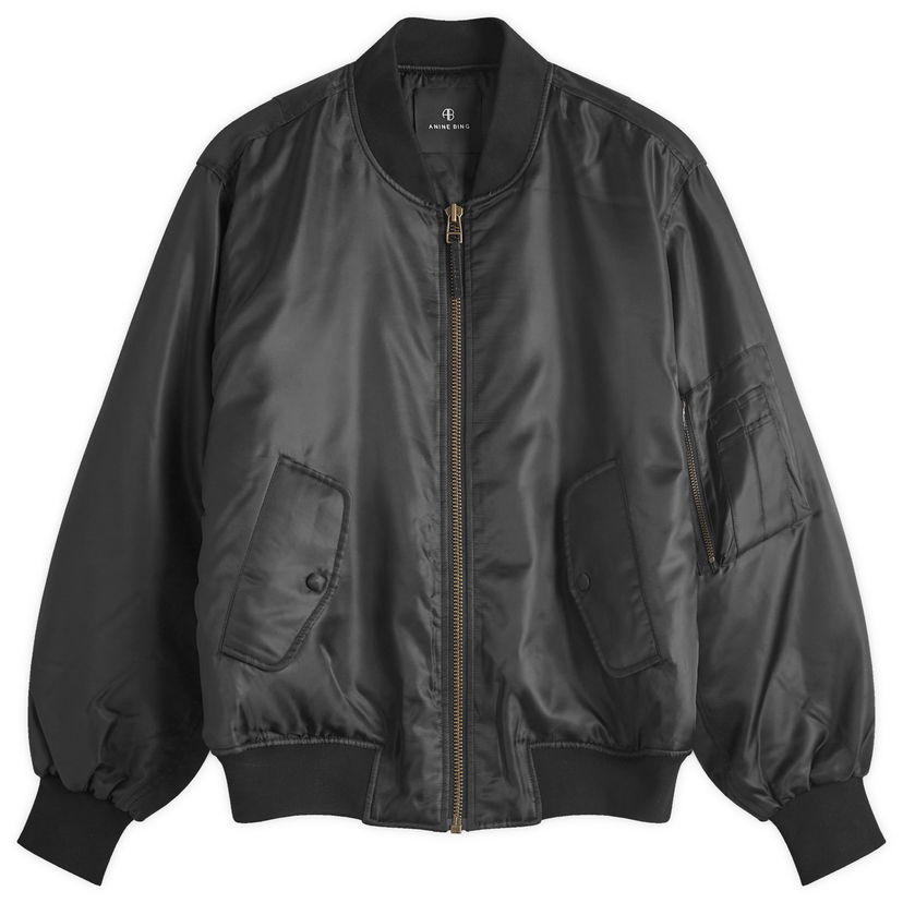 Яке бомбър Anine Bing Leon Bomber Jacket Черно | A-01-7160-000